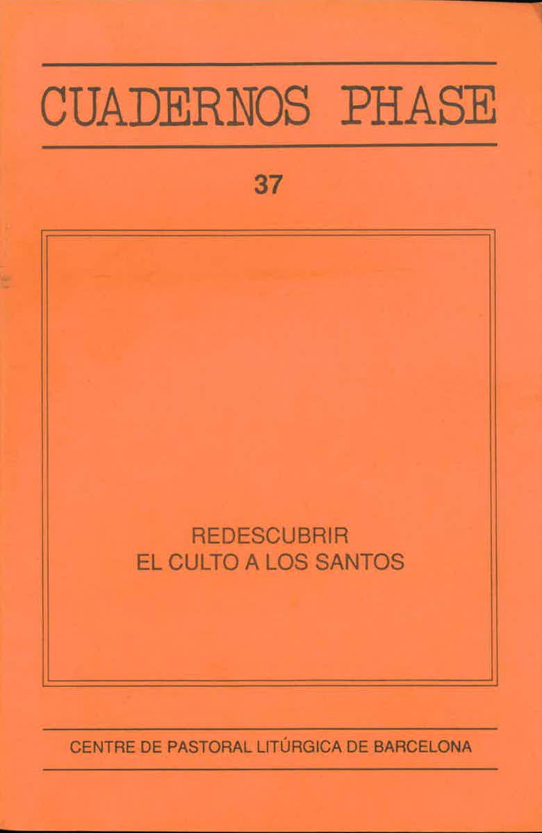 Portada Redescubrir el culto a los santos