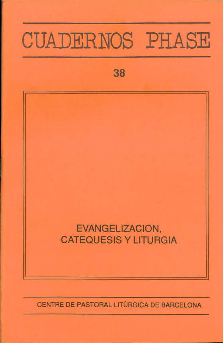 Portada Evangelización, catequesis y liturgia
