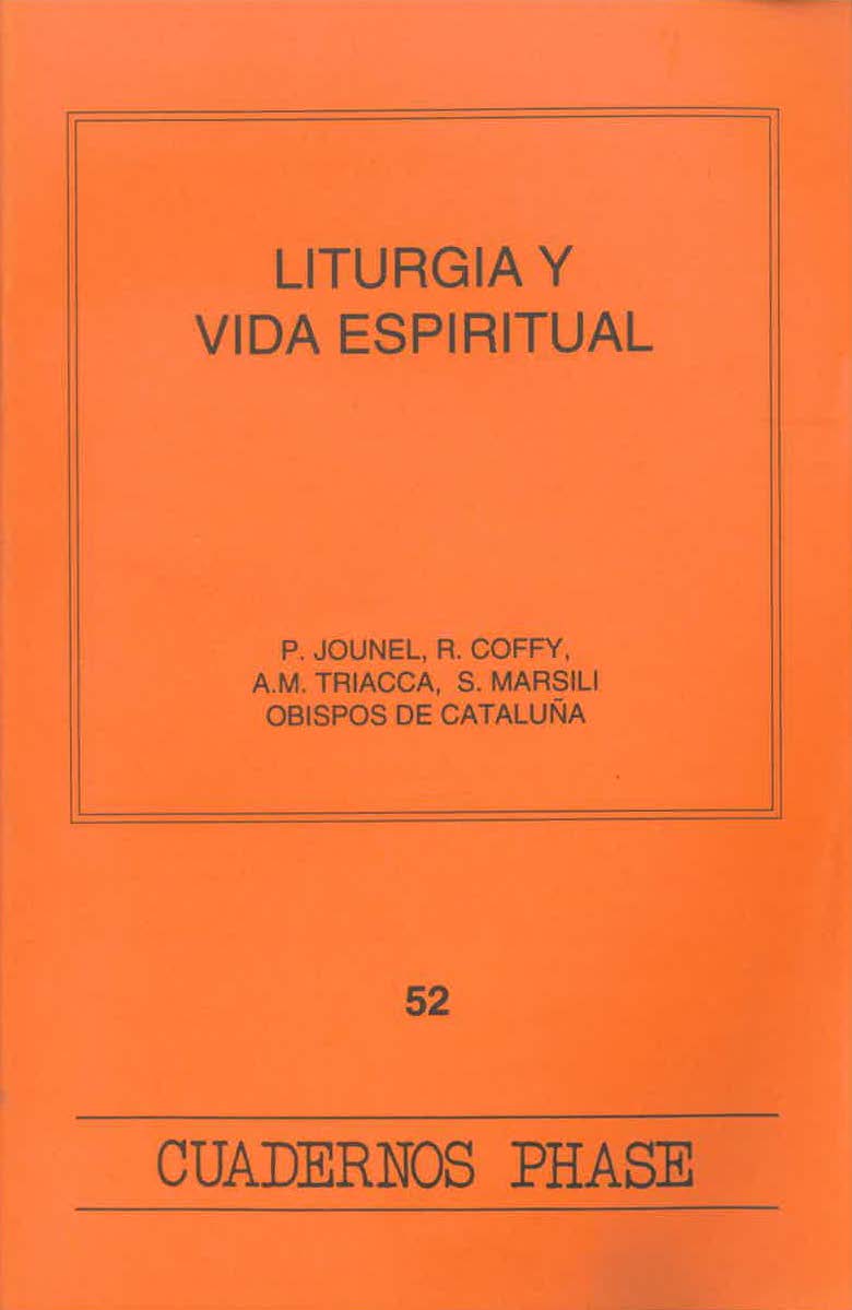 Portada Liturgia y vida espiritual